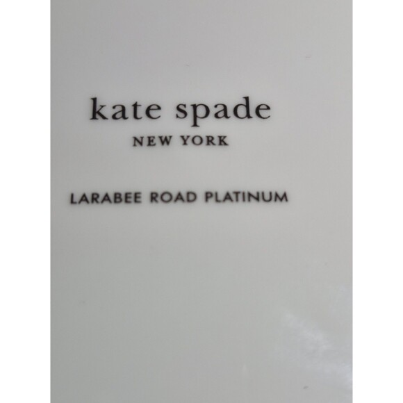 6 Kate Spade Lenox Polka Dot  3 Red And 3 Platinum  Appetizer Plates 5.75" - Picture 10 of 16